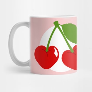 Cherry Hearts - Pink Mug